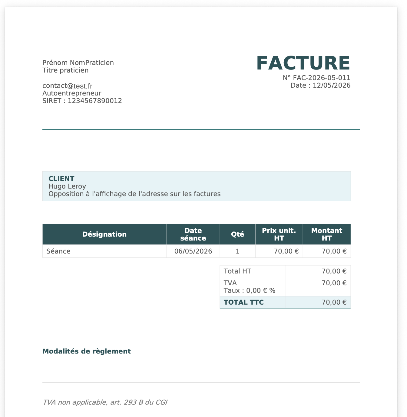 Facturation PlumeRV